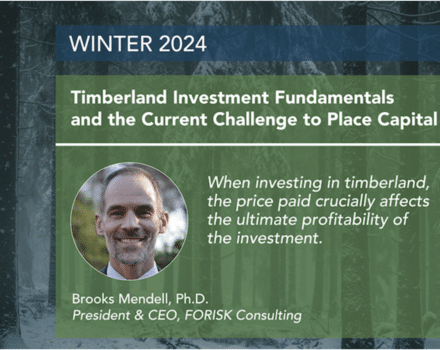 Timberland Investment Fundamentals and the Current Challenge to Place Capital